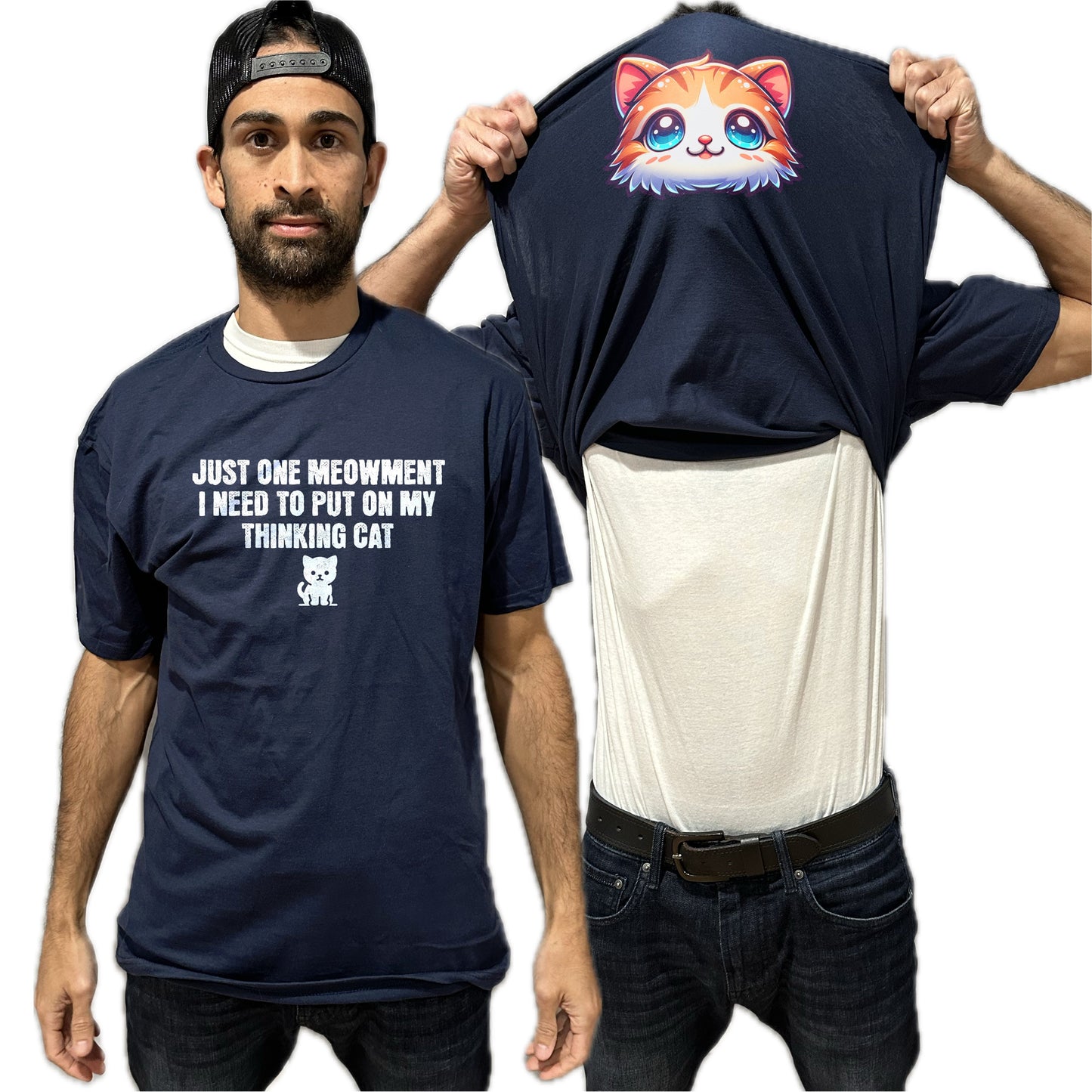 I Need to Put on My Thinking Cat Flip Shirt - Kitten Face T-Shirt