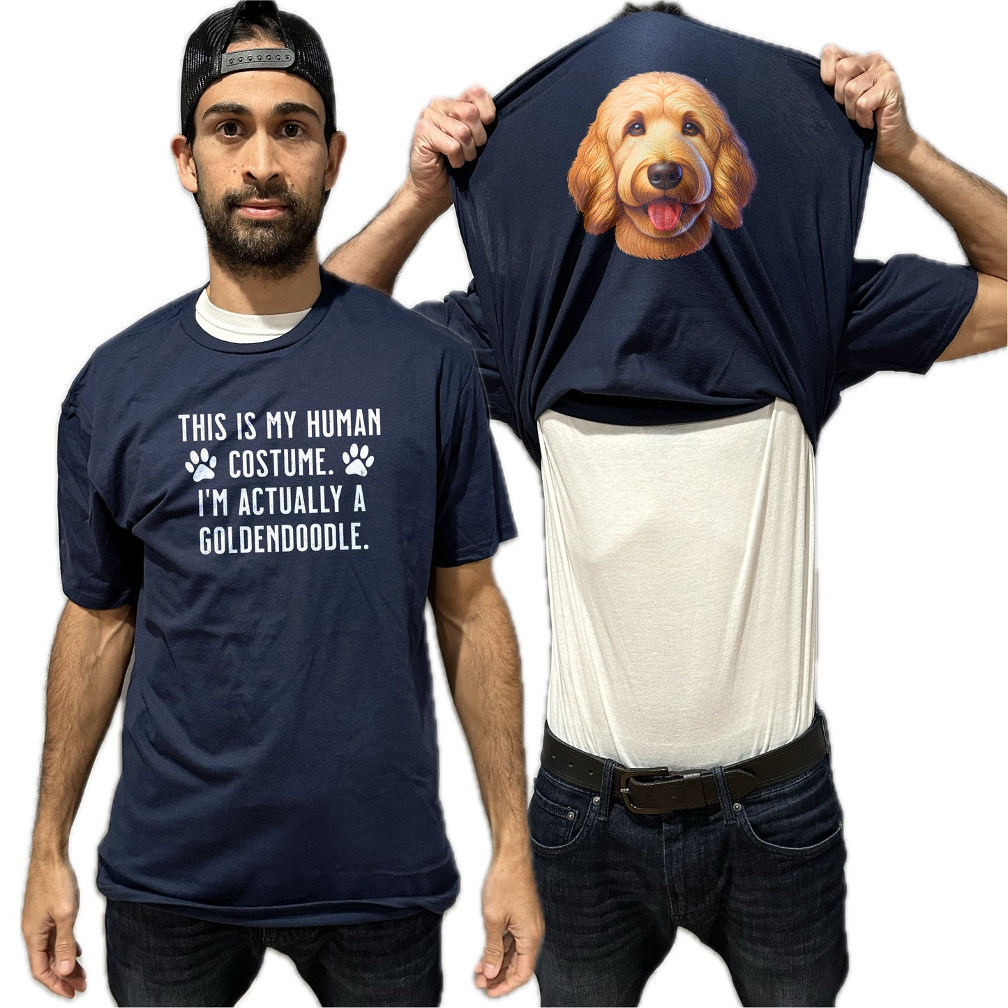 I'm Really A Goldendoodle Flip Shirt - Funny Dog Owner T-Shirt Flip Tee