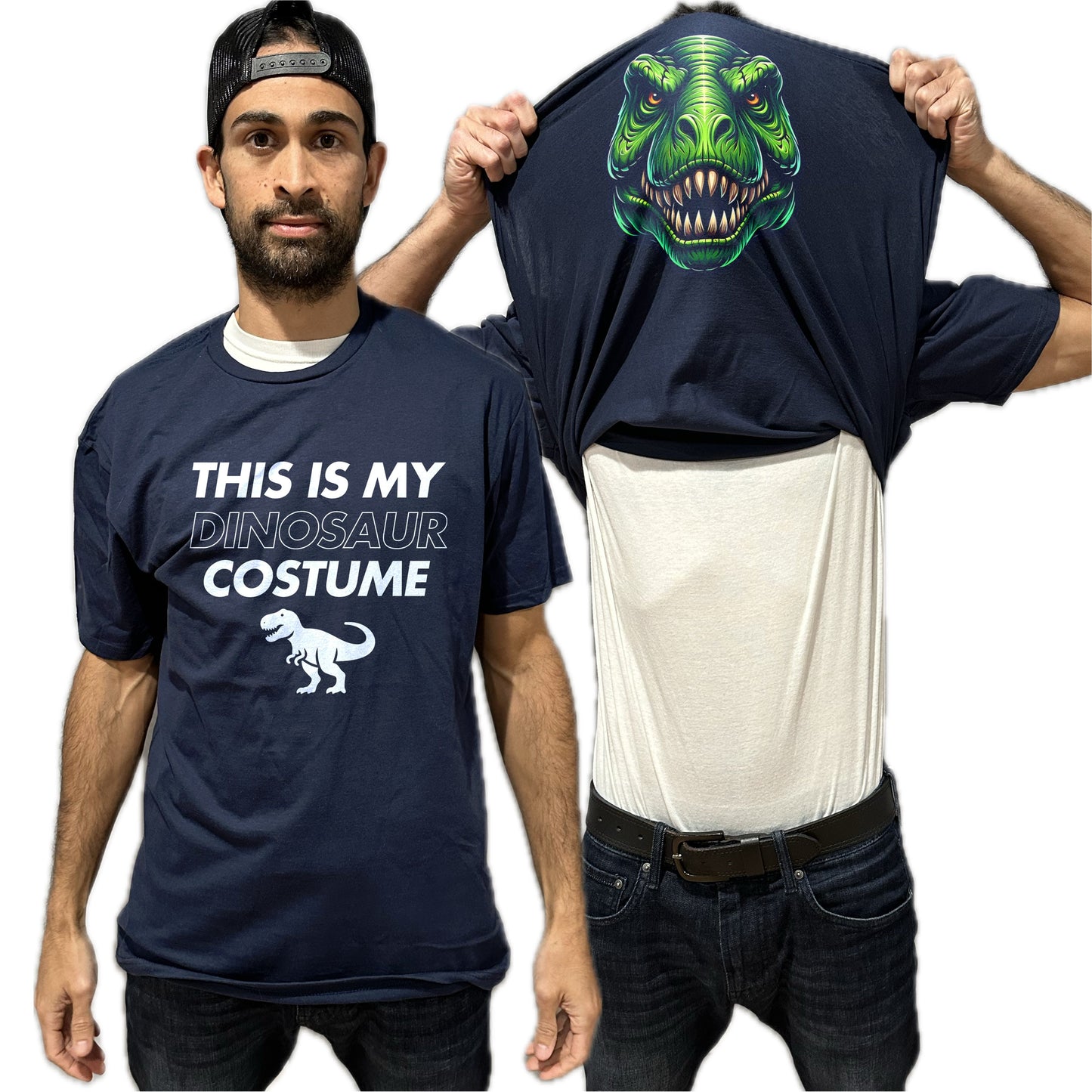 This Is My Dinosaur Costume Flip Shirt - T-Rex T-Shirt