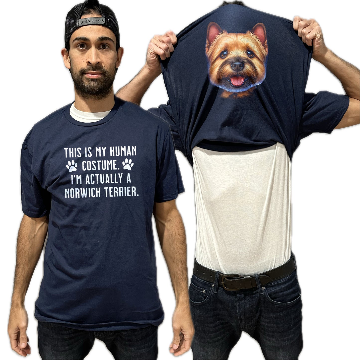 I'm Really A Norwich Terrier Flip Shirt - Funny Dog Owner T-Shirt Flip Tee