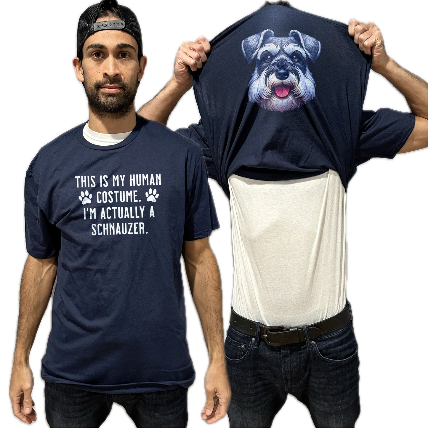 I'm Really A Schnauzer Flip Shirt - Funny Dog Owner T-Shirt Flip Tee