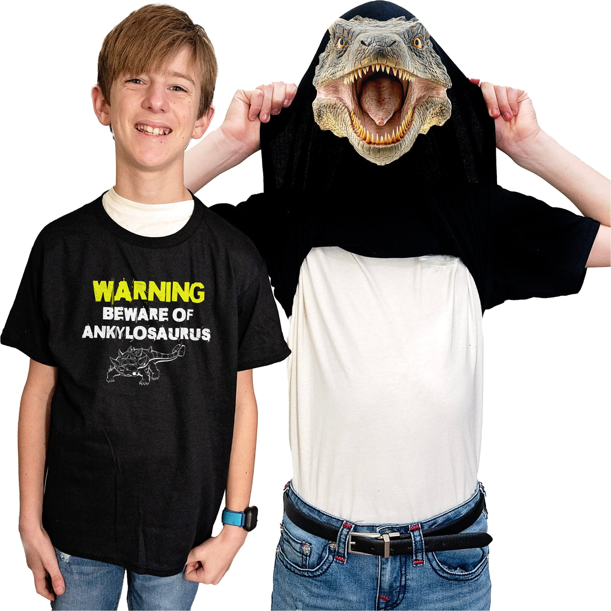 Beware of Ankylosaurus Flip Shirt - Funny Dinosaur T-Shirt Flip Tee