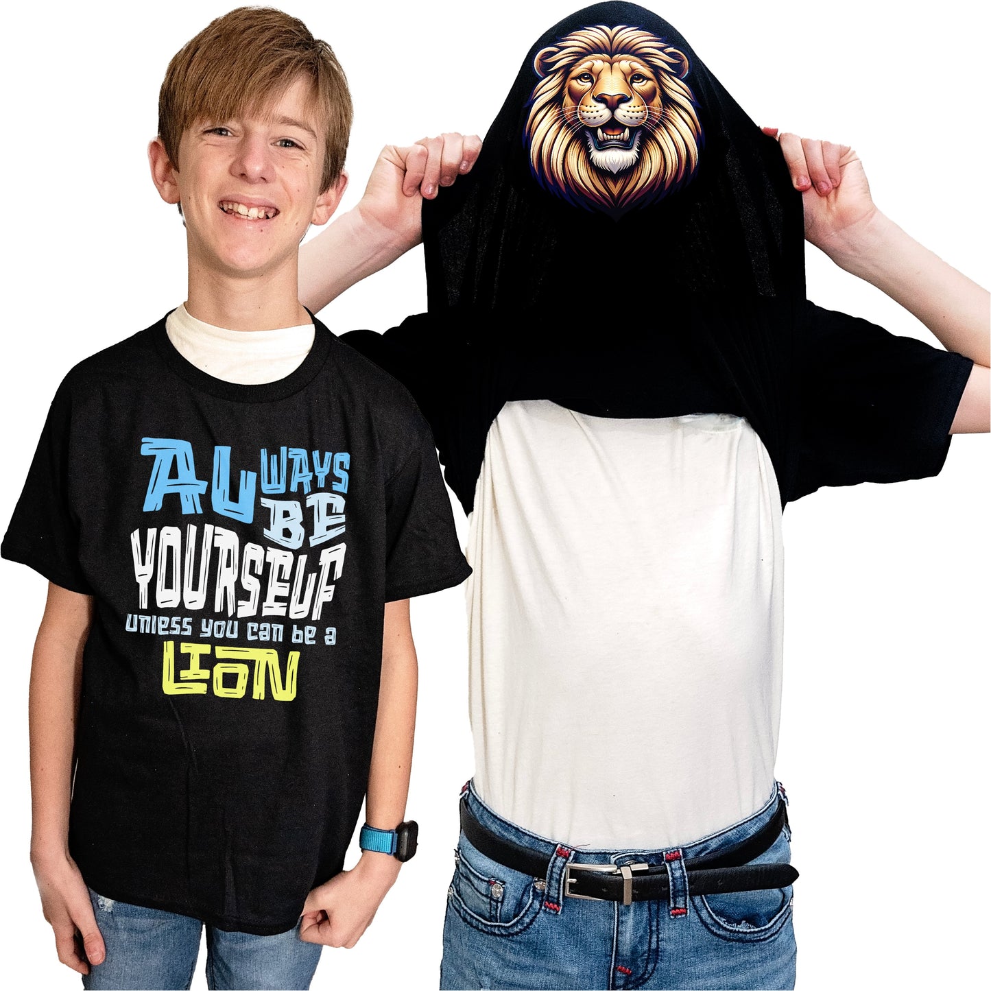Always Be Yourself Unless You Can Be A Lion Flip Shirt - Funny Lion Face T-Shirt Flip Tee