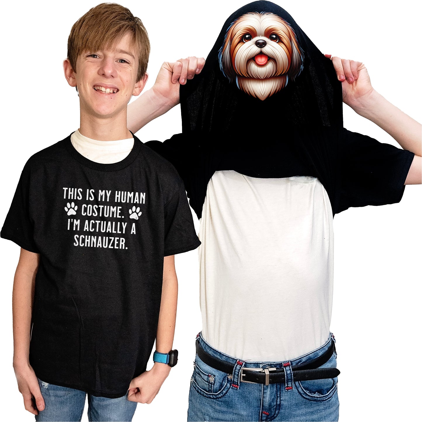 I'm Really A Lhasa Apso Flip Shirt - Funny Dog Owner T-Shirt Flip Tee