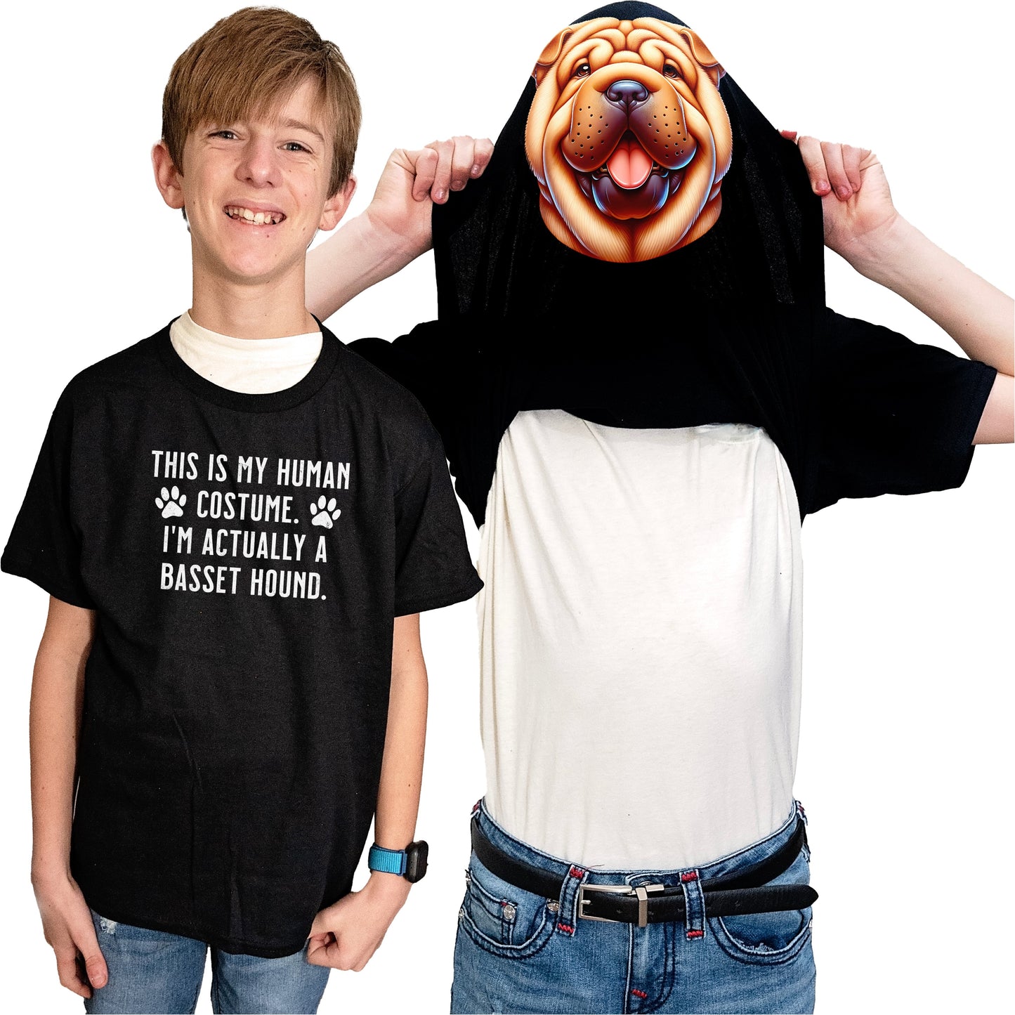 I'm Really A Shar Pei Flip Shirt - Funny Dog Owner T-Shirt Flip Tee
