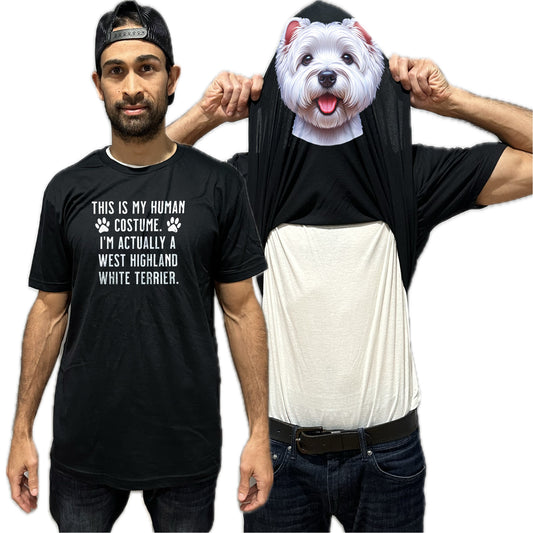 I'm Really A West Highland White Terrier Flip Shirt - Funny Dog Owner T-Shirt Flip Tee