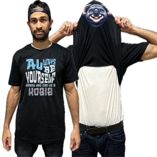 Always Be Yourself Unless You Can Be A Koala Flip Shirt - Funny Koala Bear Face T-Shirt Flip Tee