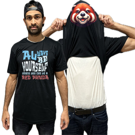Always Be Yourself Unless You Can Be A Red Panda Flip Shirt - Funny Animal Face T-Shirt Flip Tee
