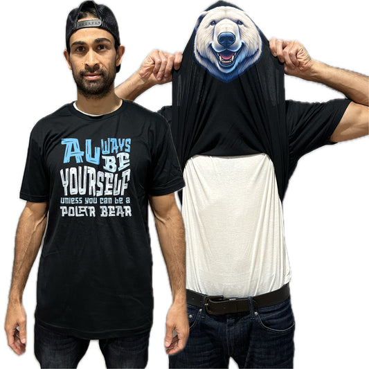 Always Be Yourself Unless You Can Be A Polar Bear Flip Shirt - Funny Animal Face T-Shirt Flip Tee