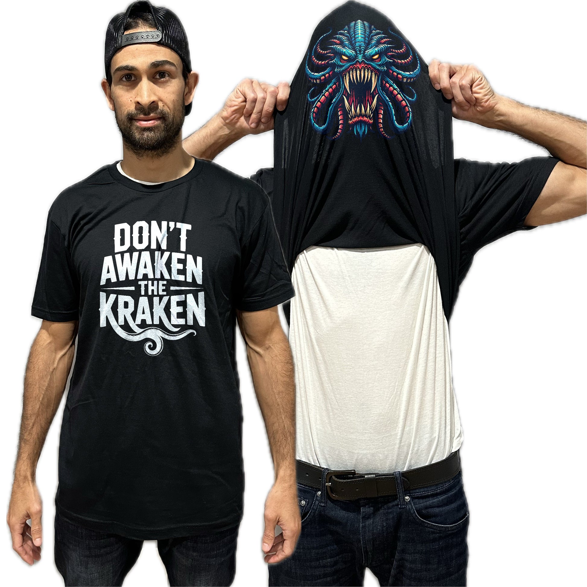 Don't Awaken the Kraken Funny Flip Shirt - Kraken Flip Tee