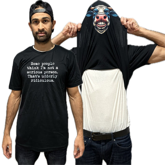 Udderly Ridiculous Flip Shirt - Funny Cow Quote Flip Tee