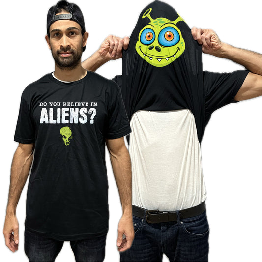Do You Believe In Aliens? Funny Flip Shirt - Alien T-Shirt