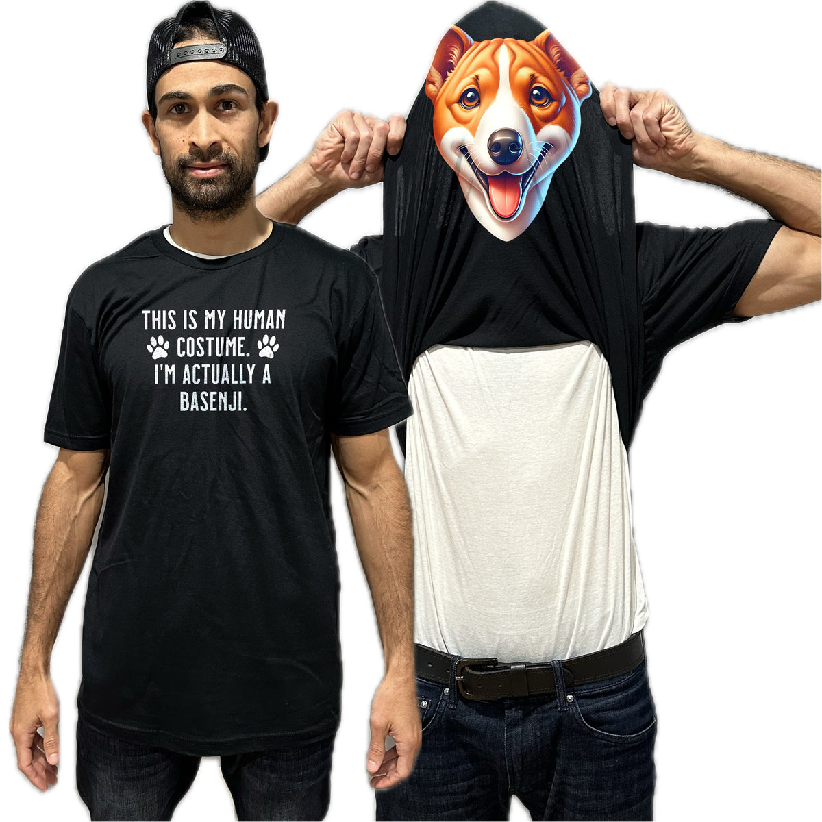 I'm Really A Basenji Flip Shirt - Funny Dog Owner T-Shirt Flip Tee