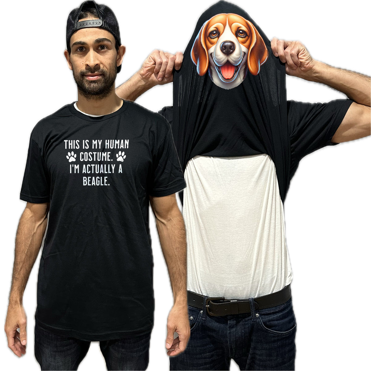 I'm Really A Beagle Flip Shirt - Funny Dog Owner T-Shirt Flip Tee