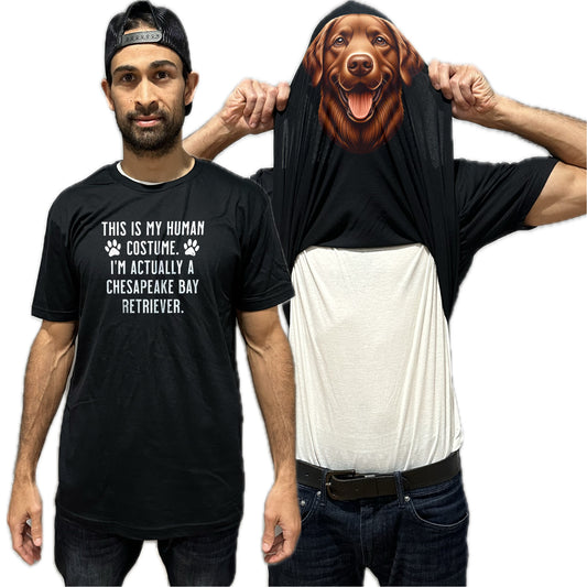 I'm Really A Chesapeake Bay Retriever Flip Shirt - Funny Dog Owner T-Shirt Flip Tee