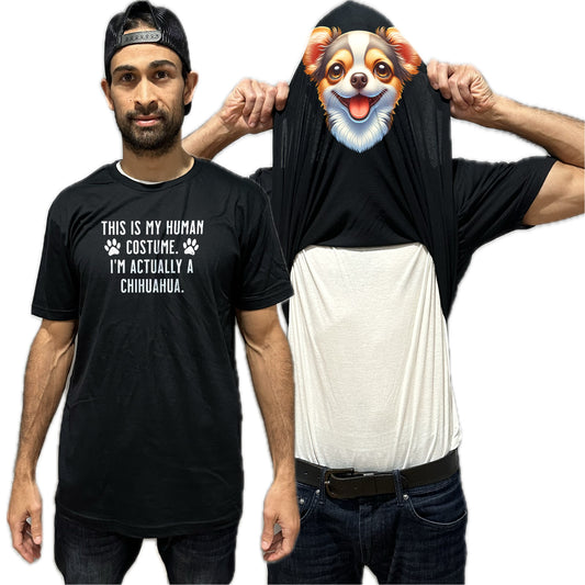 I'm Really A Chihuahua Flip Shirt - Funny Dog Owner T-Shirt Flip Tee