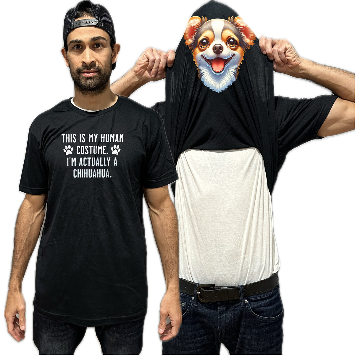I'm Really A Chihuahua Flip Shirt - Funny Dog Owner T-Shirt Flip Tee