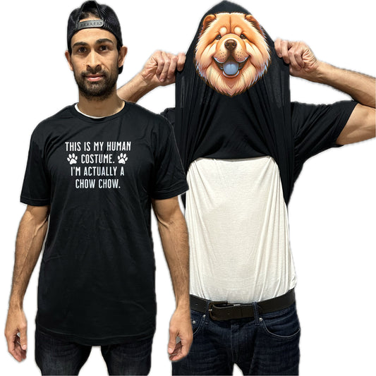 I'm Really A Chow Chow Flip Shirt - Funny Dog Owner T-Shirt Flip Tee