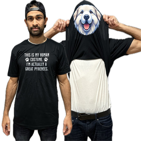 I'm Really A Great Pyrenees Flip Shirt - Funny Dog Owner T-Shirt Flip Tee