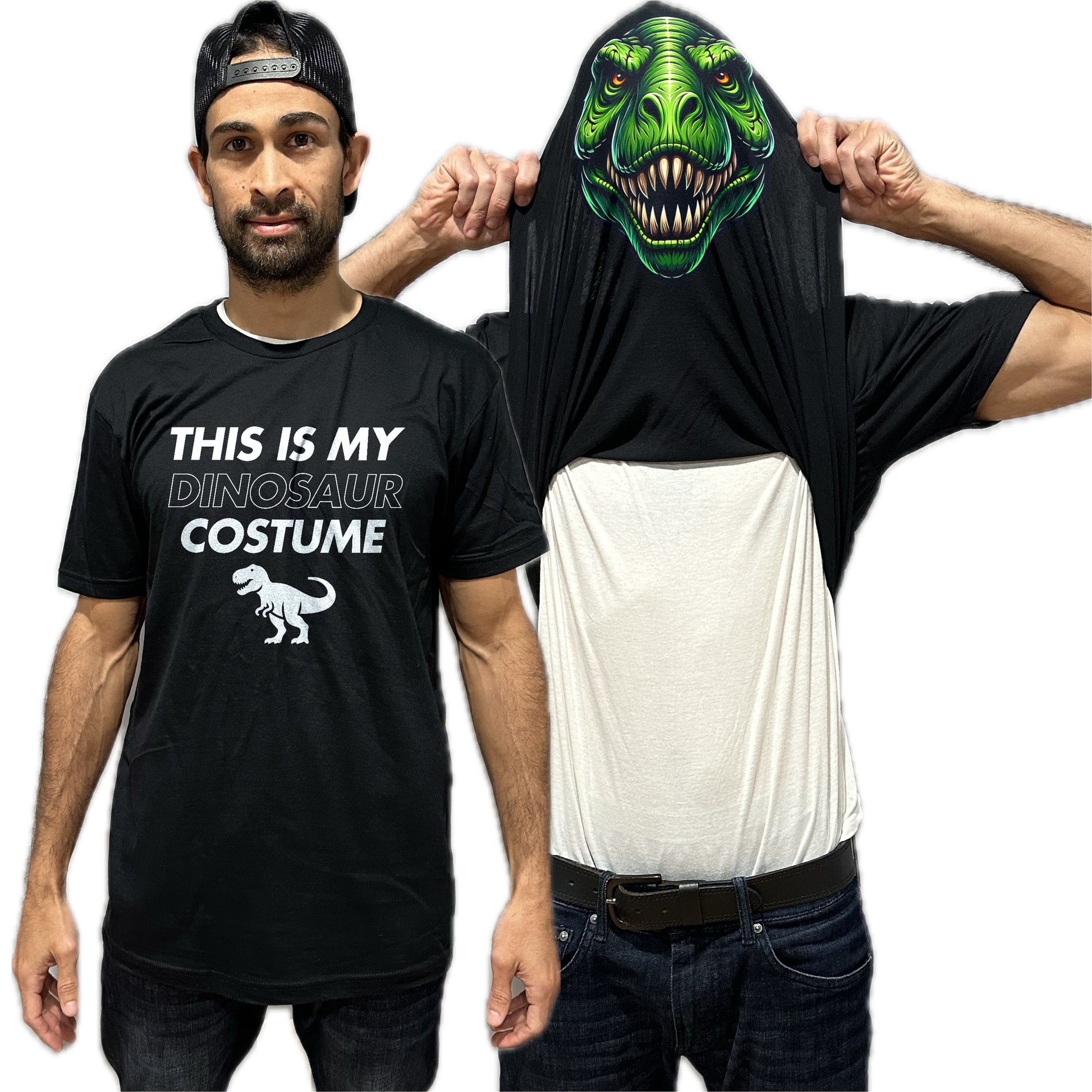 This Is My Dinosaur Costume Flip Shirt - T-Rex T-Shirt