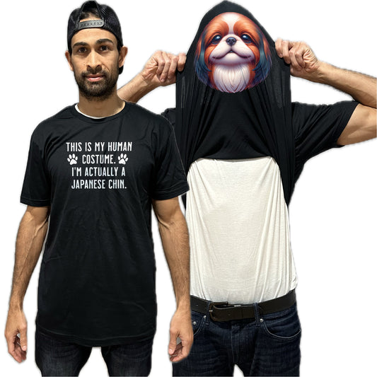 I'm Really A Japanese Chin Flip Shirt - Funny Dog Owner T-Shirt Flip Tee