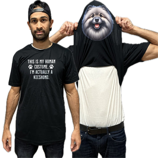I'm Really A Keeshond Flip Shirt - Funny Dog Owner T-Shirt Flip Tee