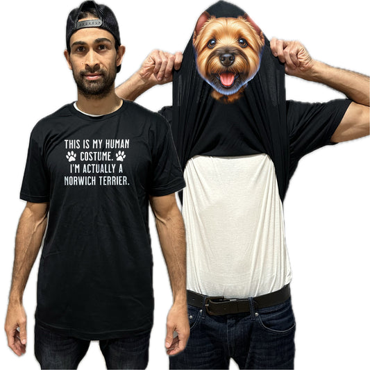 I'm Really A Norwich Terrier Flip Shirt - Funny Dog Owner T-Shirt Flip Tee