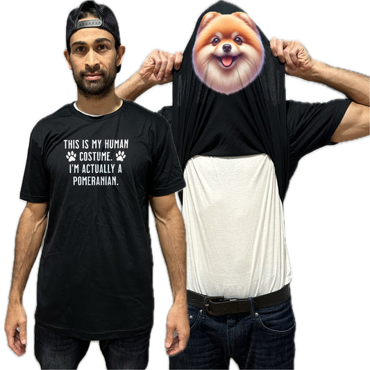 I'm Really A Pomeranian Flip Shirt - Funny Dog Owner T-Shirt Flip Tee
