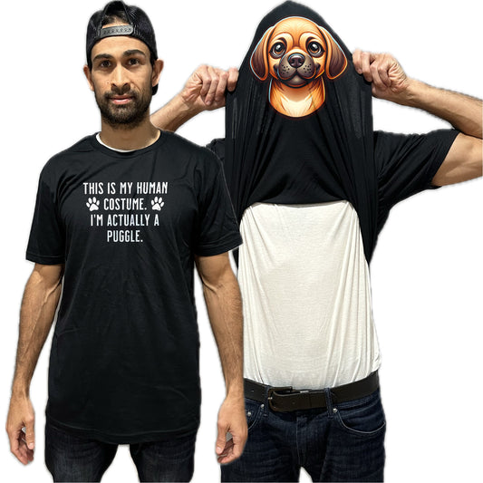 I'm Really A Puggle Flip Shirt - Funny Dog Owner T-Shirt Flip Tee