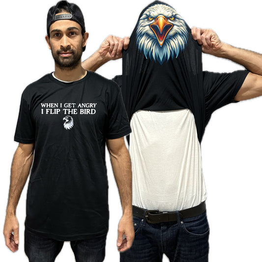 When I Get Angry I Flip The Bird Flip Shirt - Funny Bald Eagle T-Shirt