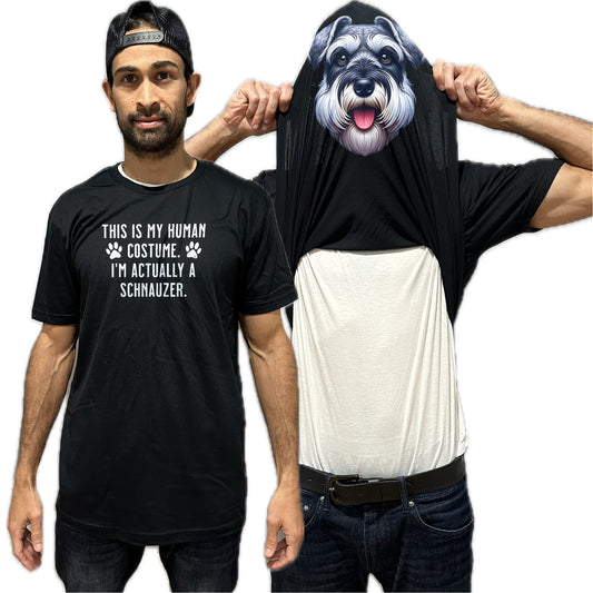 I'm Really A Schnauzer Flip Shirt - Funny Dog Owner T-Shirt Flip Tee
