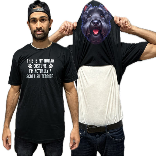 I'm Really A Scottish Terrier Flip Shirt - Funny Dog Owner T-Shirt Flip Tee