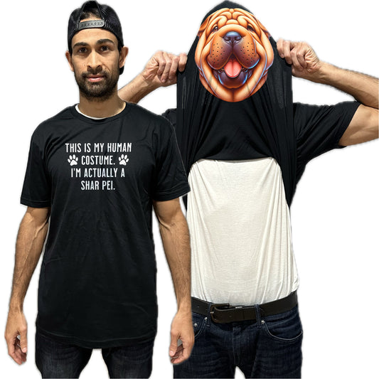 I'm Really A Shar Pei Flip Shirt - Funny Dog Owner T-Shirt Flip Tee