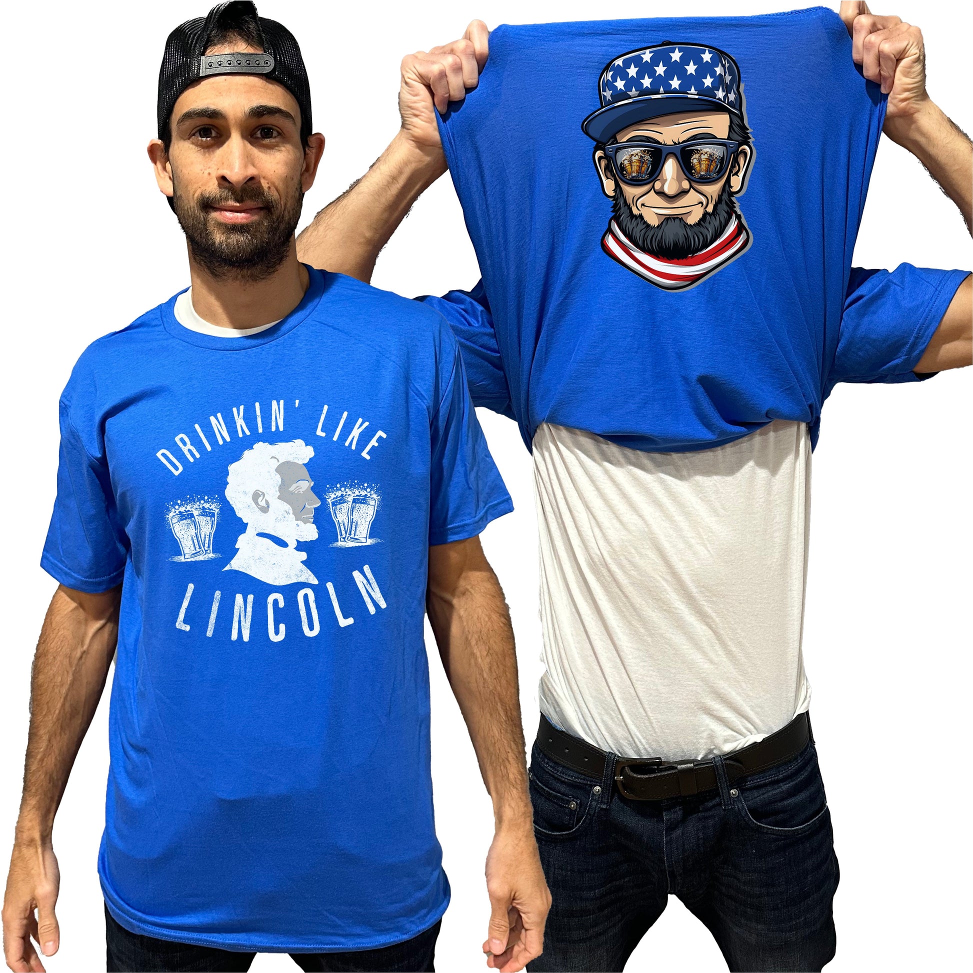 Drinkin' Like Lincoln Abraham Lincoln Flip Shirt - 4th of July T-Shirt