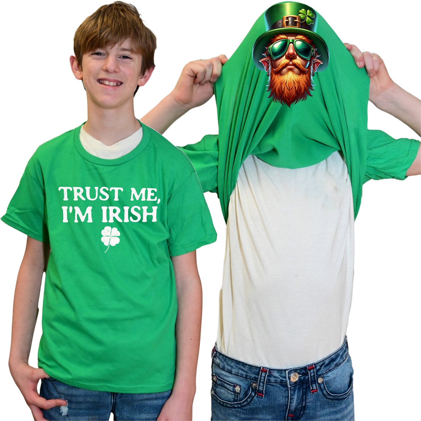 Trust Me I'm Irish Leprechaun Flip Shirt - St. Patrick's Day T-Shirt
