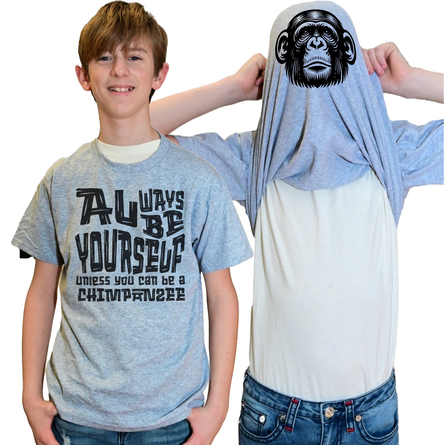 Always Be Yourself Unless You Can Be A Chimpanzee Funny Flip Shirt