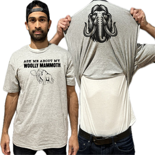 Ask Me About My Woolly Mammoth Flip Shirt - Funny Animal T-Shirt Flip Tee
