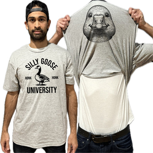 Silly Goose University Flip Shirt - Funny Canadian Goose Flip Tee