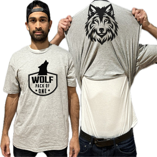 Wolf Pack of One Funny Flip Shirt - Wolf Face T-Shirt Flip Tee