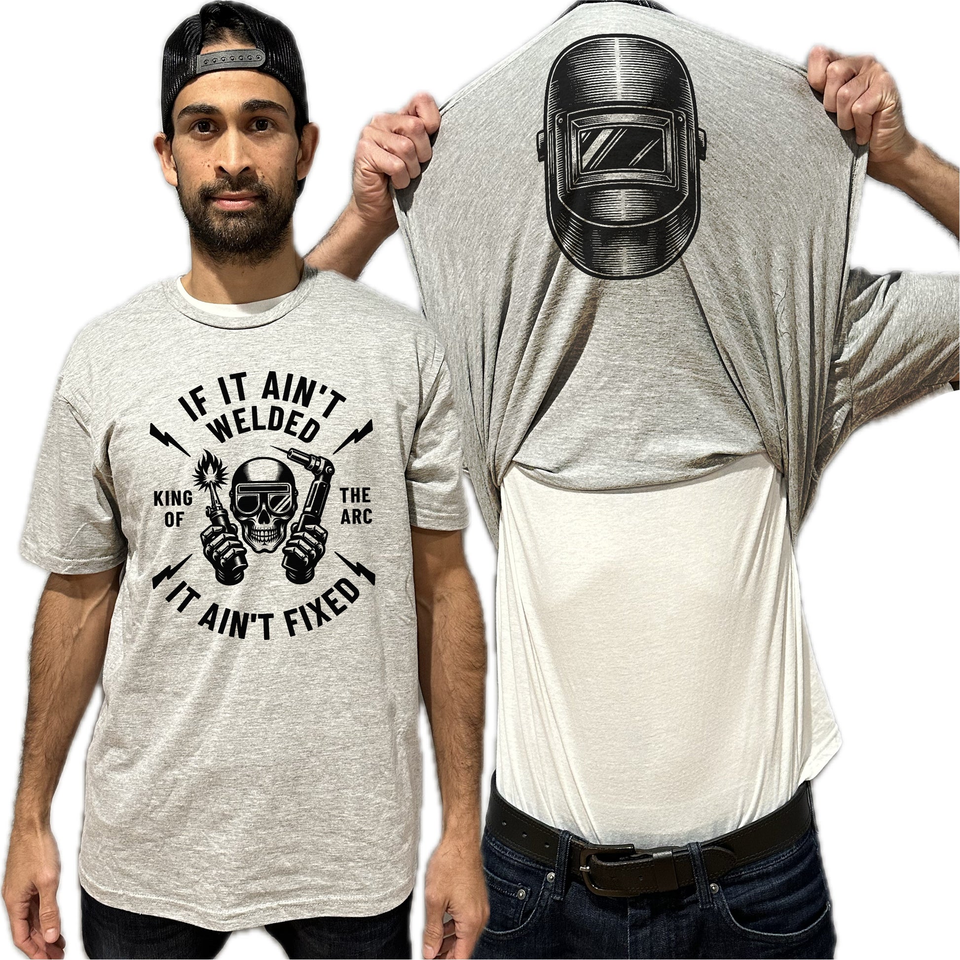If It Ain't Welded It Ain't Fixed Flip Shirt - Funny Welding Mask Flip Tee