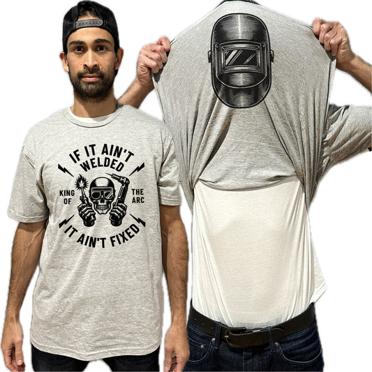 If It Ain't Welded It Ain't Fixed Flip Shirt - Funny Welding Mask Flip Tee
