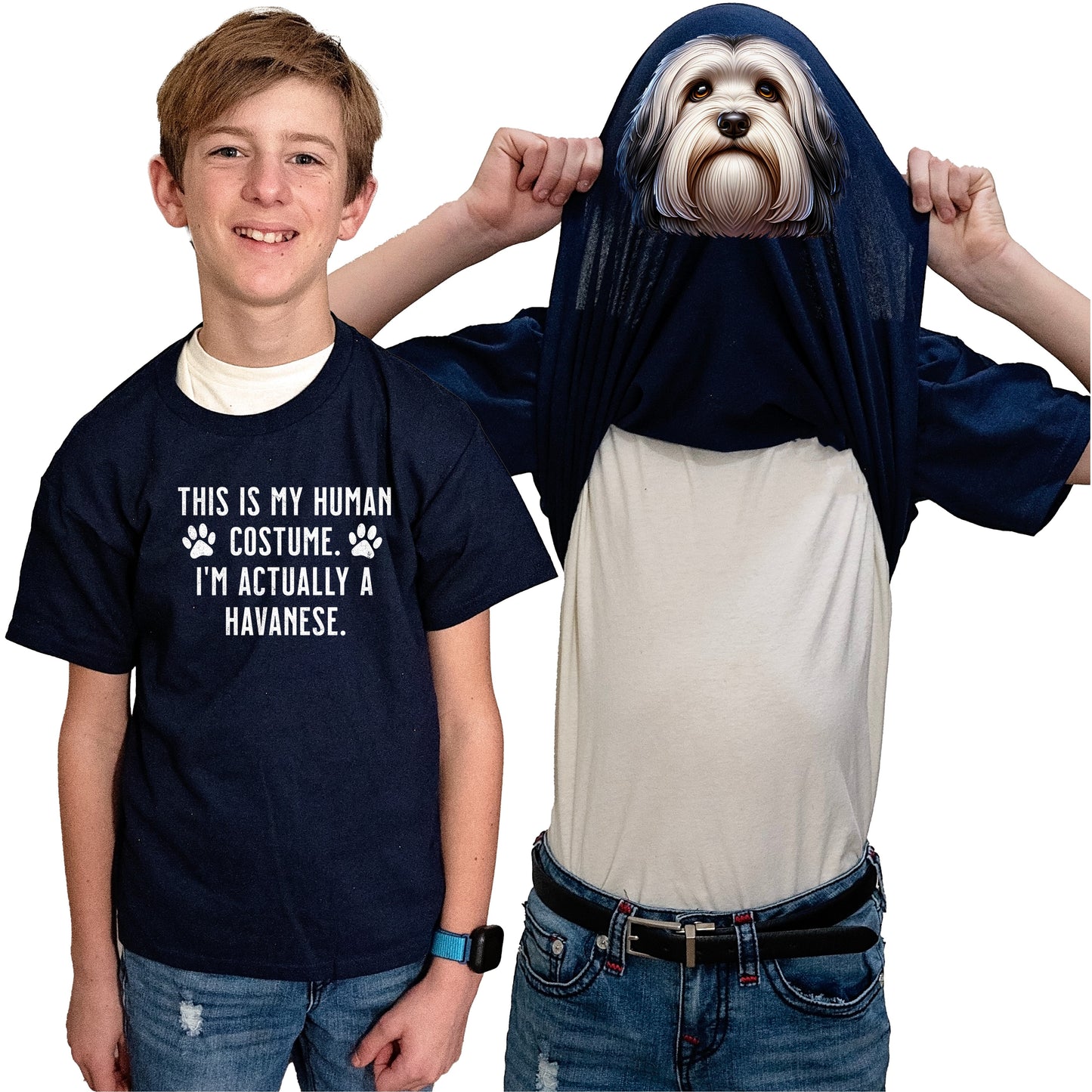 I'm Really A Havanese Flip Shirt - Funny Dog Owner T-Shirt Flip Tee