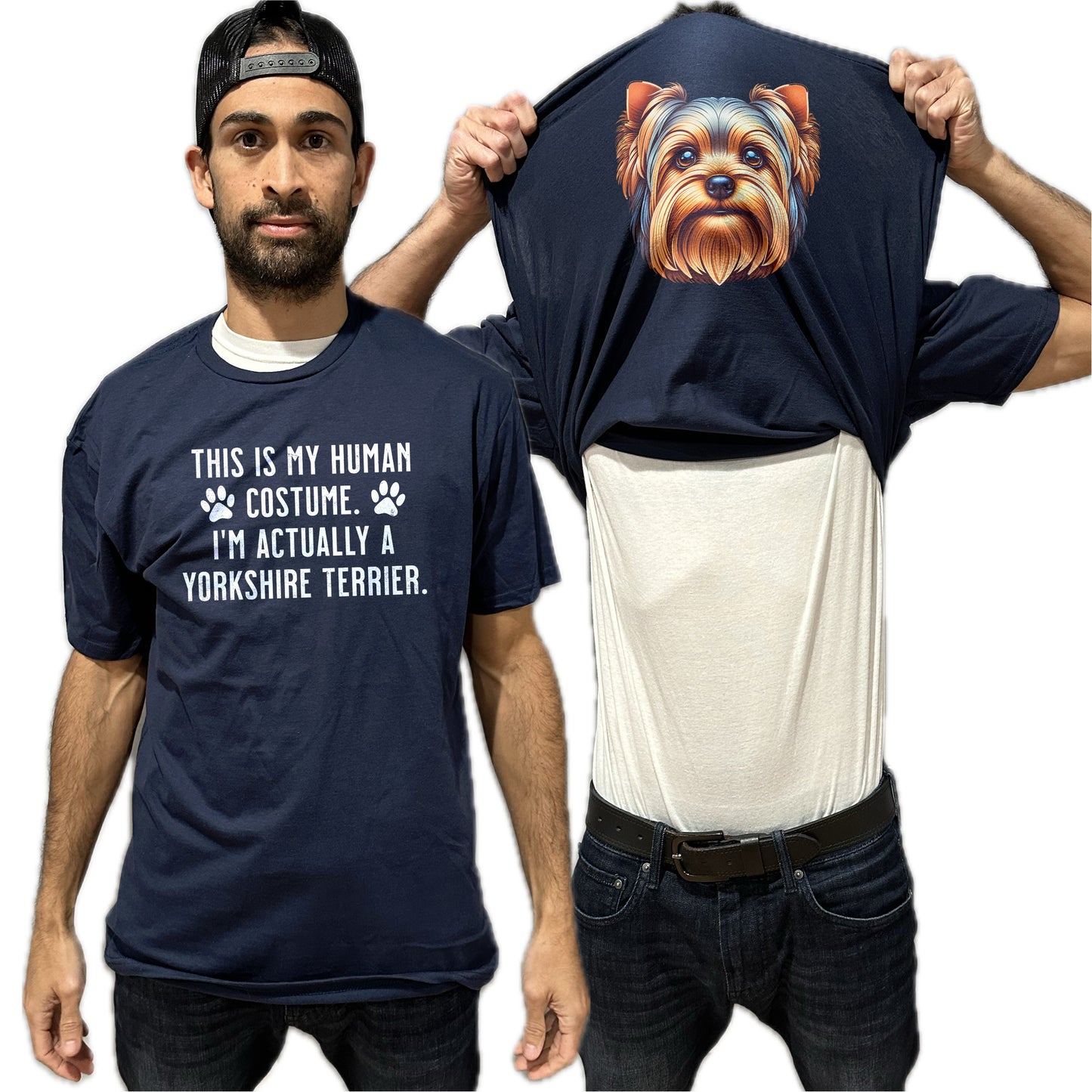 I'm Really A Yorkshire Terrier Flip Shirt - Funny Dog Owner T-Shirt Flip Tee