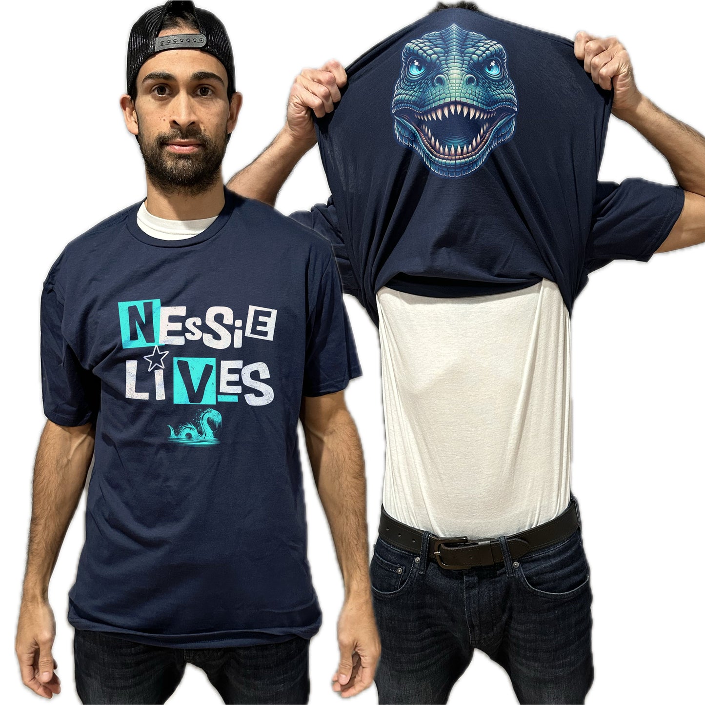 Nessie Lives Loch Ness Monster Flip Shirt - Funny Cryptid T-Shirt