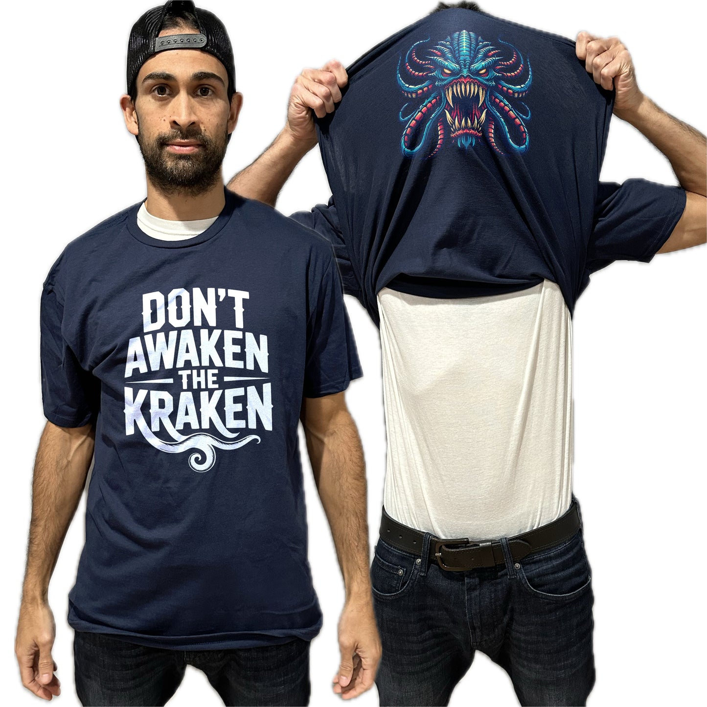 Don't Awaken the Kraken Funny Flip Shirt - Kraken Flip Tee