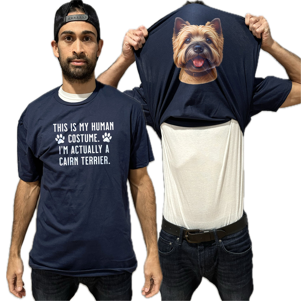 I'm Really A Cairn Terrier Flip Shirt - Funny Dog Owner T-Shirt Flip Tee
