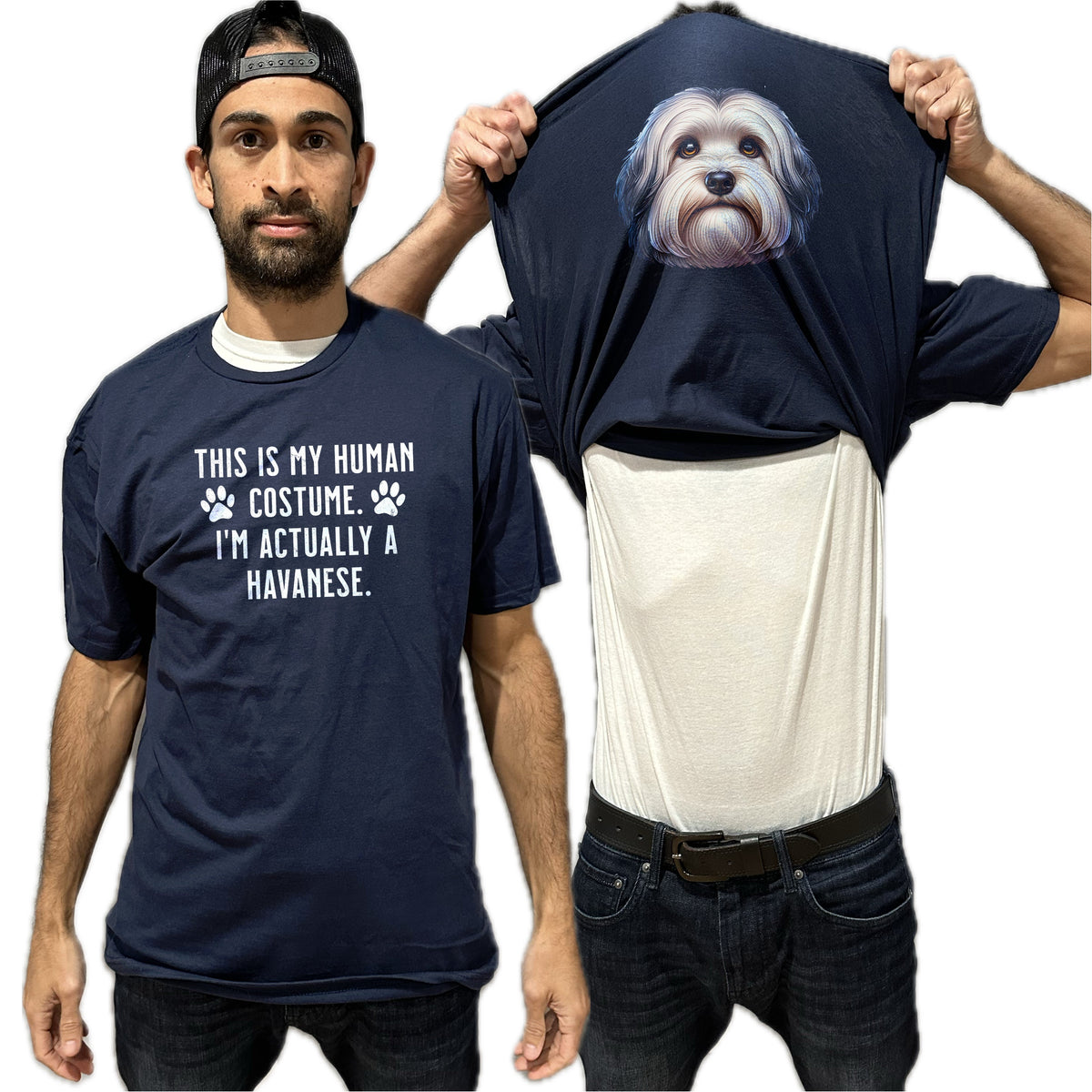 I'm Really A Havanese Flip Shirt - Funny Dog Owner T-Shirt Flip Tee