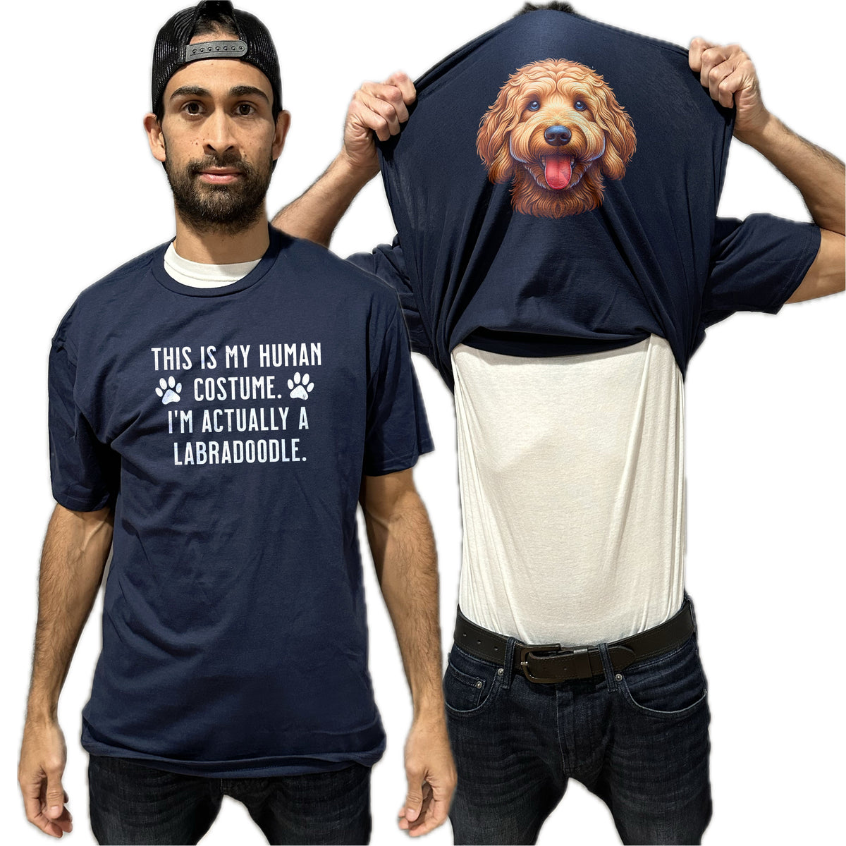 I'm Really A Labradoodle Flip Shirt - Funny Dog Owner T-Shirt Flip Tee