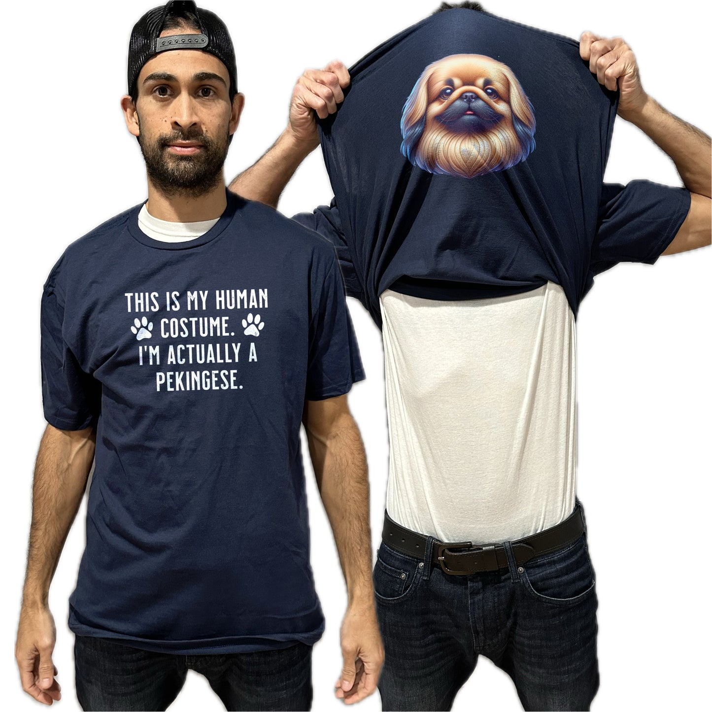 I'm Really A Pekingese Flip Shirt - Funny Dog Owner T-Shirt Flip Tee