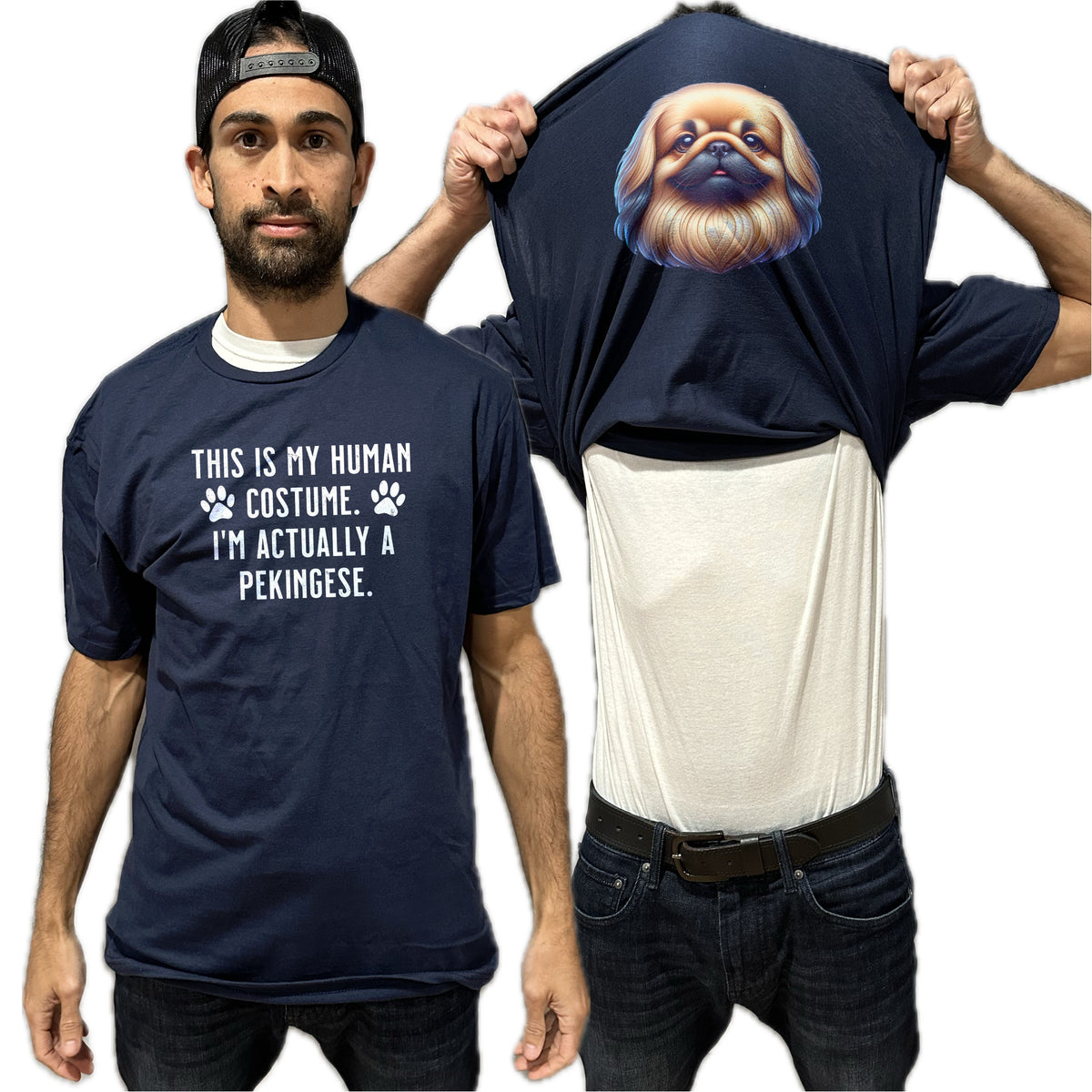 I'm Really A Pekingese Flip Shirt - Funny Dog Owner T-Shirt Flip Tee